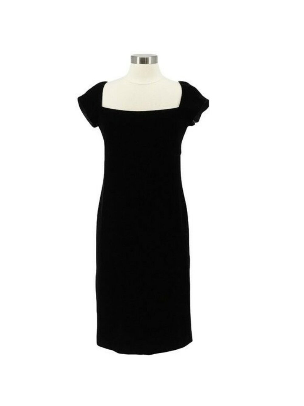 NWT Ralph Lauren Tartan Label Dead Stock Black Empire Waist Velvet Dress Size 8